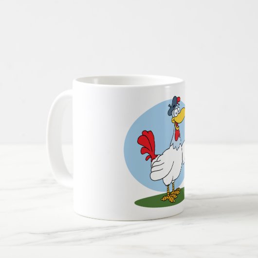 Cartoon Chicken Kaffeetasse (Vorderseite Links)