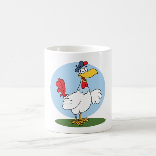 Cartoon Chicken Kaffeetasse (Mittel)