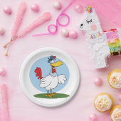 Cartoon Chicken Pappteller (Party)