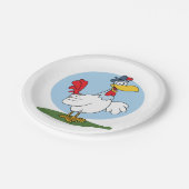 Cartoon Chicken Pappteller (Schrägansicht)