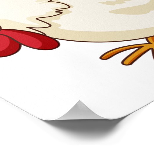Cartoon Chicken Poster (Ecke)