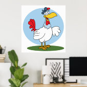 Cartoon Chicken Poster (Heimbüro)