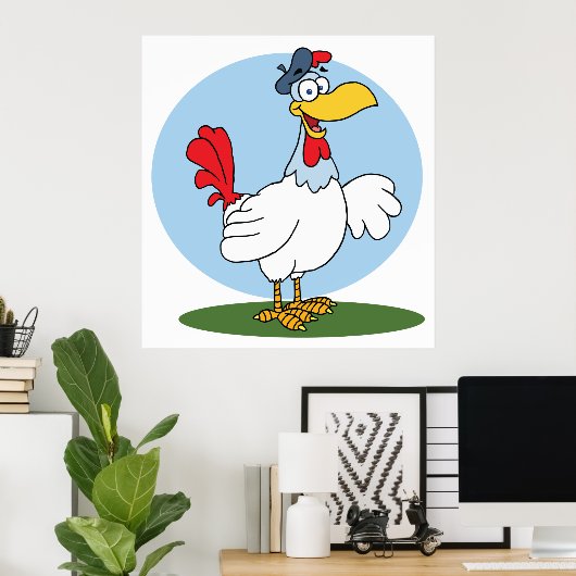 Cartoon Chicken Poster (Heimbüro)