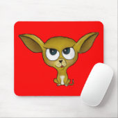 Cartoon Chihuahua Mousepad (Mit Mouse)