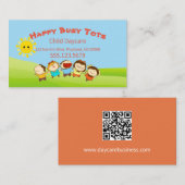 Cartoon Children Daycare Kinderbetreuung Visitenkarte (Vorne/Hinten)