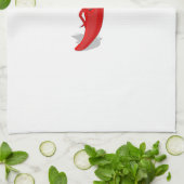 Cartoon Chili Pfeffer mit benutzerdefinierter Text Geschirrtuch (Gefaltet)