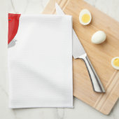 Cartoon Chili Pfeffer mit benutzerdefinierter Text Geschirrtuch (Viertel Falte)