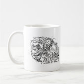 Cartoon Chimpanzee Kaffeetasse (Links)