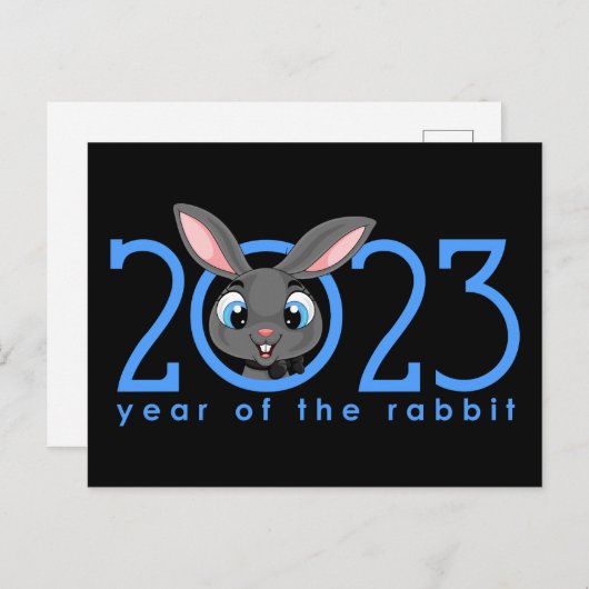 Cartoon Chinesisches Jahr der Kaninchenpostkarte Postkarte (Vorne/Hinten)