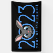 Cartoon Chinesisches Jahr des Kaninchens Banner (Vertikal)