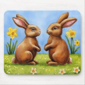 Cartoon Chocolate Oaster Bunnies Mousepad (Vorne)