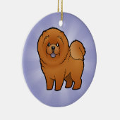 Cartoon-Chow-Chow Chow-Chow Keramikornament (Rechts)