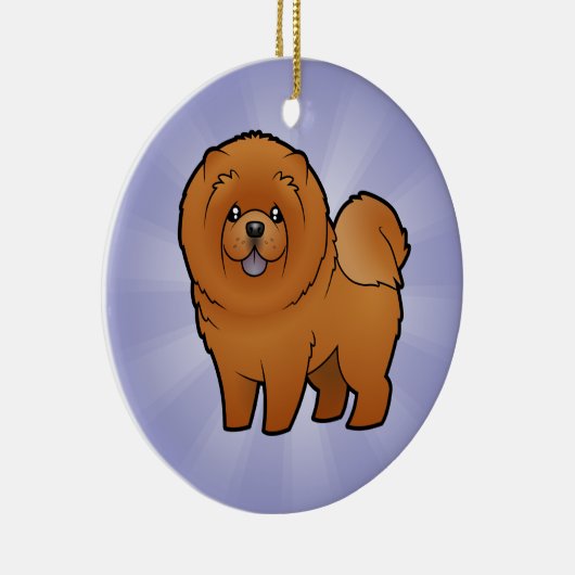 Cartoon-Chow-Chow Chow-Chow Keramikornament (Rechts)