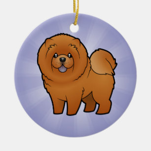 Cartoon-Chow-Chow Chow-Chow Keramikornament