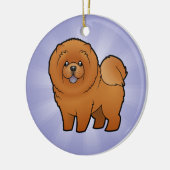 Cartoon-Chow-Chow Chow-Chow Keramikornament (Links)