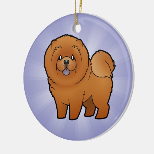 Cartoon-Chow-Chow Chow-Chow Keramikornament (Links)