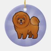 Cartoon-Chow-Chow Chow-Chow Keramikornament (Hinten)