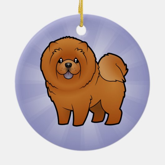Cartoon-Chow-Chow Chow-Chow Keramikornament (Hinten)