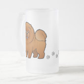 Cartoon-Chow-Chow Chow-Chow Mattglas Bierglas (Vorderseite Links)