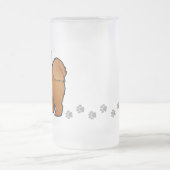 Cartoon-Chow-Chow Chow-Chow Mattglas Bierglas (Mittel)