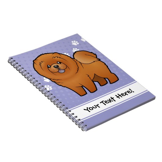 Cartoon-Chow-Chow Chow-Chow Notizblock (Rechte Seite)