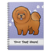 Cartoon-Chow-Chow Chow-Chow Notizblock (Vorderseite)