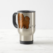 Cartoon-Chow-Chow Chow-Chow Reisebecher (Vorderseite Links)