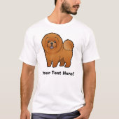 Cartoon-Chow-Chow Chow-Chow T-Shirt (Vorderseite)