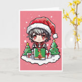 cartoon christmas card karte (Gelbe Blume)