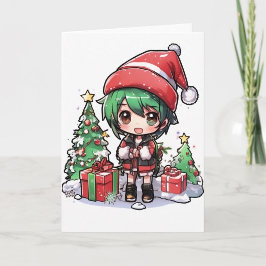 cartoon christmas card karte (Vorderseite)