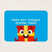 Cartoon Christmas Gift Card for Kids – Surprise (Rückseite)