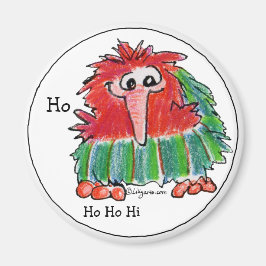 Cartoon Christmas Kiwi Ho Ho Hi Magnet