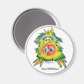 Cartoon Christmas Kiwi Magnet (Vorderseite/Rückseite)
