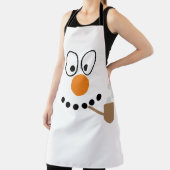 Cartoon Christmas Snowman Face Schürze (InSitu)