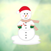 Cartoon Christmas Snowman Fensteraufkleber (Blatt 3)