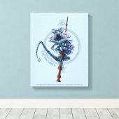 Cartoon Chupacabra & Elder Wand Leinwanddruck (Insitu (Holzboden))