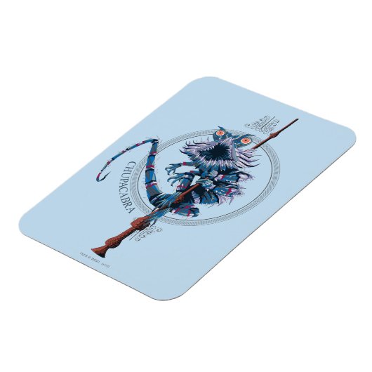 Cartoon Chupacabra & Elder Wand Magnet (Linke Seite)