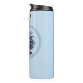 Cartoon Chupacabra & Elder Wand Thermosbecher (Nach rechts gedreht)