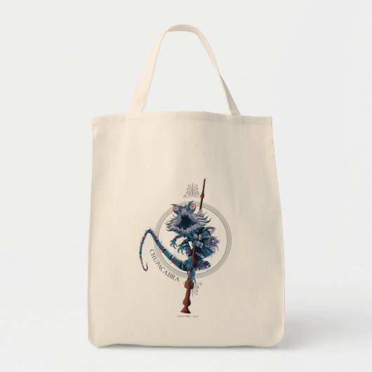 Cartoon Chupacabra & Elder Wand Tragetasche (Vorne)