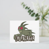 Cartoon Chupacabra Postkarte (Stehend Vorderseite)