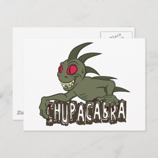 Cartoon Chupacabra Postkarte (Vorne/Hinten)