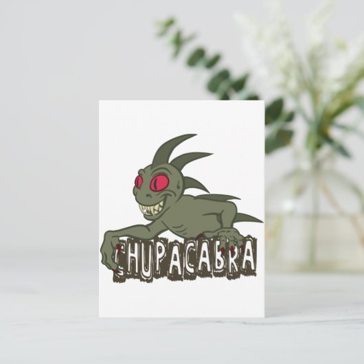 Cartoon Chupacabra Postkarte (Stehend Vorderseite)