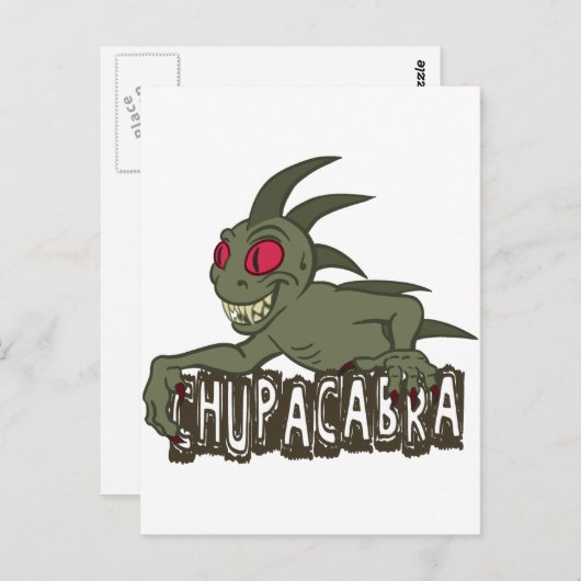 Cartoon Chupacabra Postkarte (Vorne/Hinten)