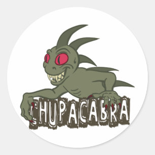 Cartoon Chupacabra Runder Aufkleber