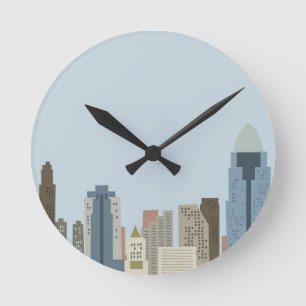 Cartoon Cincinnati Runde Wanduhr