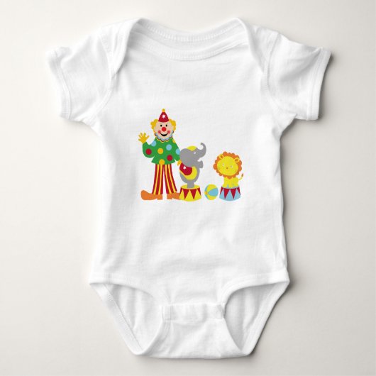Cartoon Circus Clown und T - Shirt Tiere (Vorderseite)