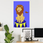 Cartoon Circus Lion Poster Print (Heimbüro)