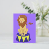 Cartoon Circus Lion Postkarte (Stehend Vorderseite)