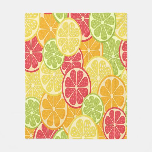 Cartoon Citrus Fleecedecke (Vorderseite)