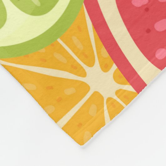 Cartoon Citrus Fleecedecke (Ecke)